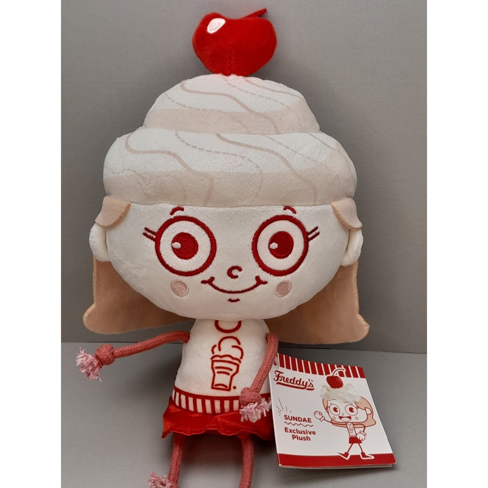 Freddy's Frozen Custard Sundae Plush 8in Stuffed Toy Steakburgers Promo Doll NWT